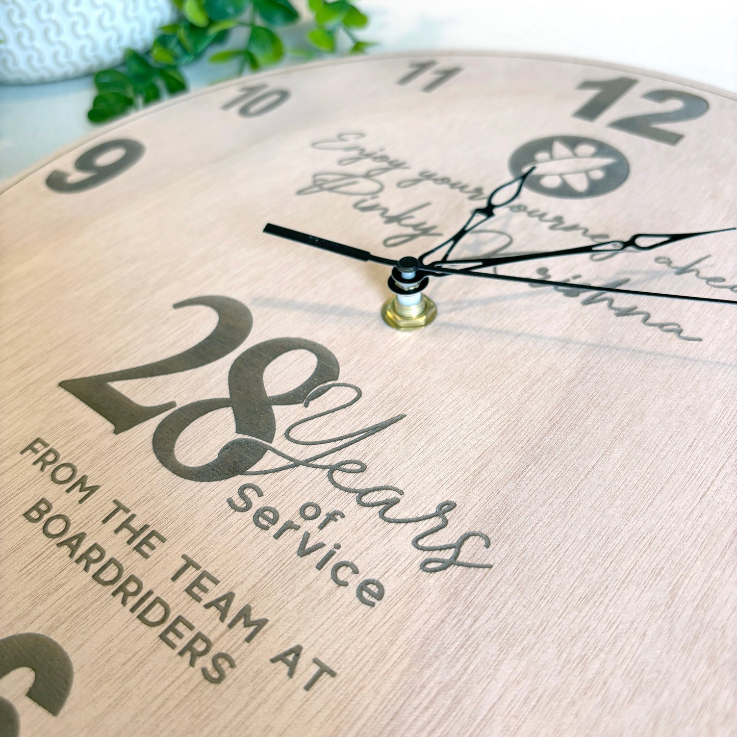 Farewell, Service Awards personalized engraved clock