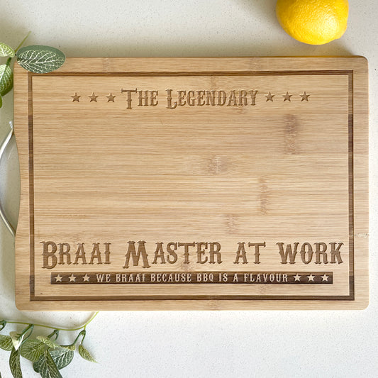 Braai Master engraved personalised Cutting Board