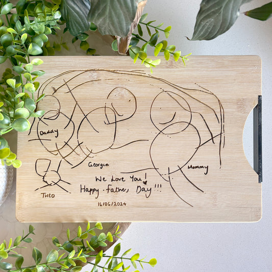 Your Own childs Drawing Personalized Cutting Board
