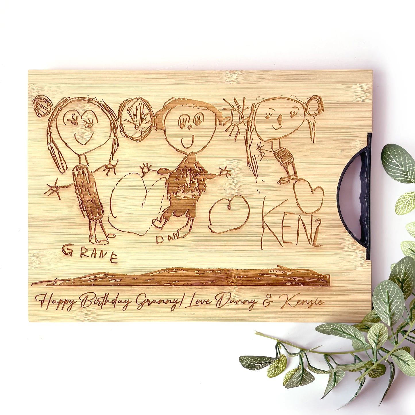 Your Own childs Drawing Personalized Cutting Board