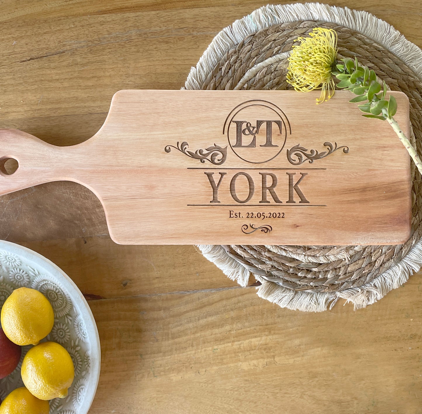 Personalised Emblem Engraved Paddle Board - 56cm long