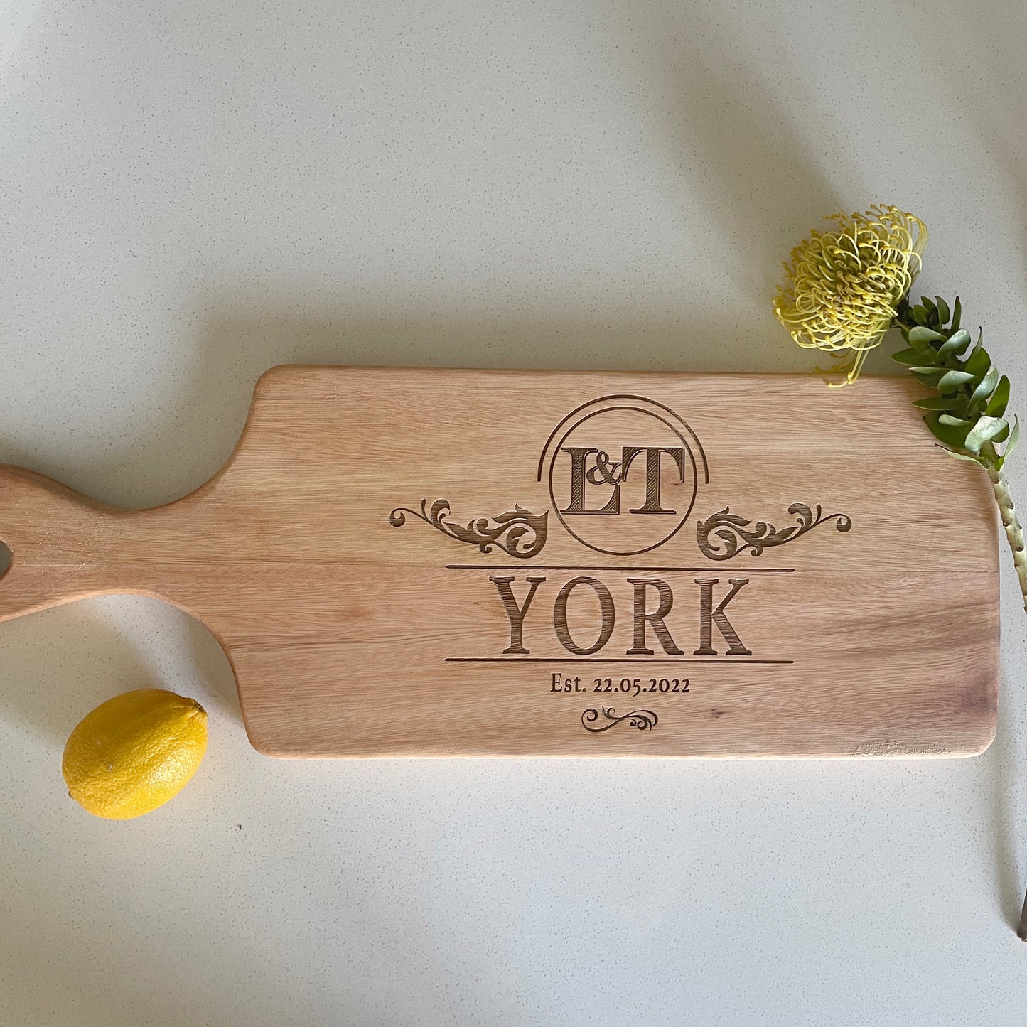 Personalised Emblem Engraved Paddle Board - 56cm long