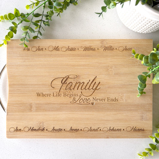 Personalized Family Engraved Cutting Board