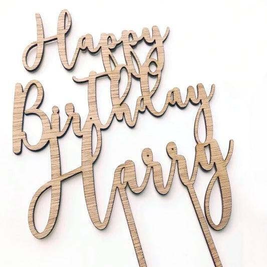 Happy Birthday Personalised Cake Topper