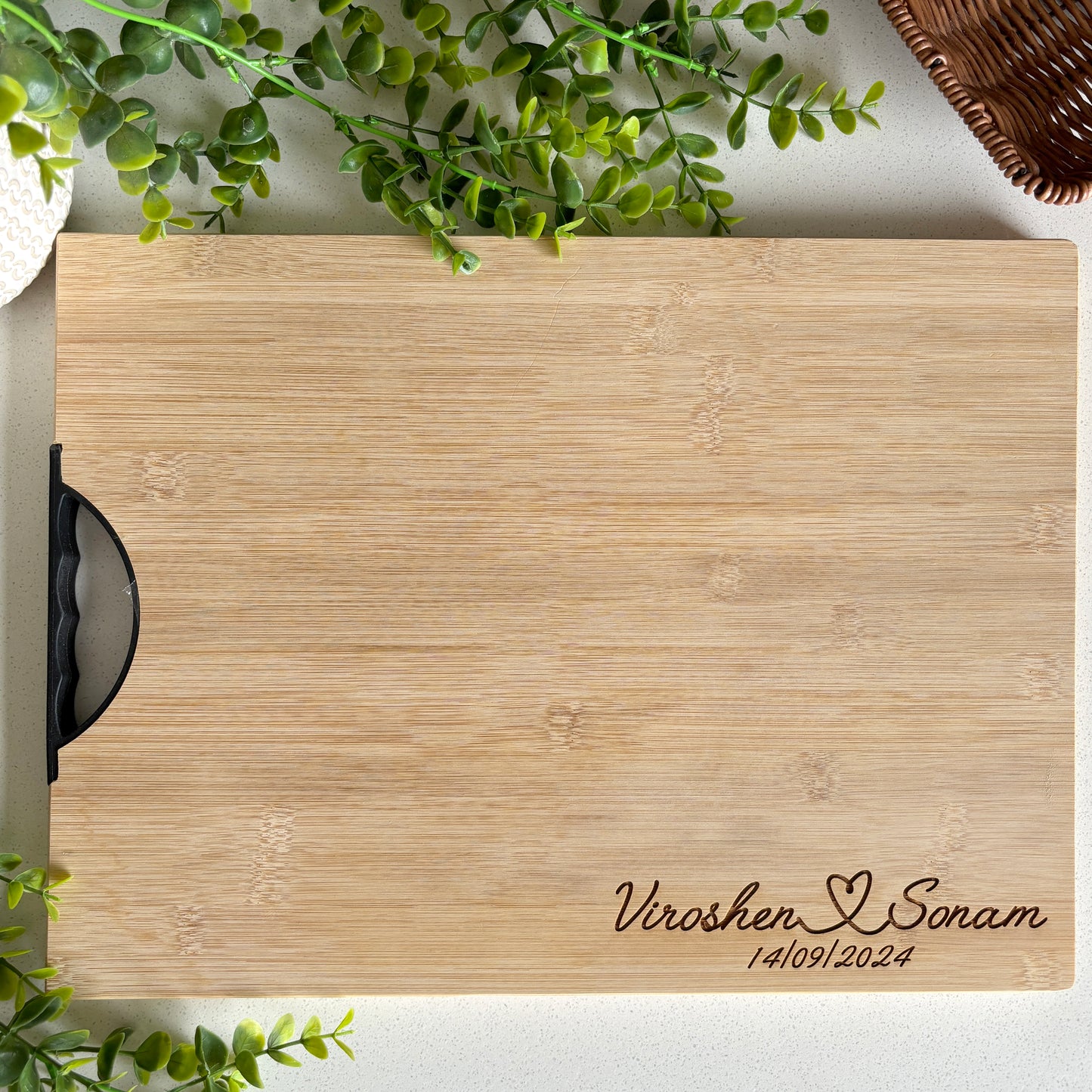 Engraved Cutting Board Personalized With Any 2 names; Personalized Wedding gifts
