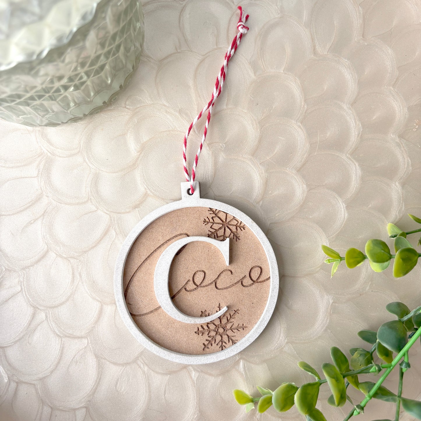 Personalized Wooden Christmas Letter Decoration with Name