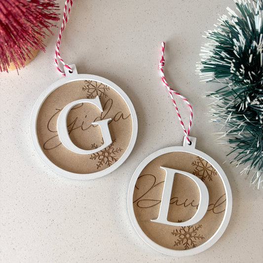 Personalized Wooden Christmas Letter Decoration With Any Name Engraved