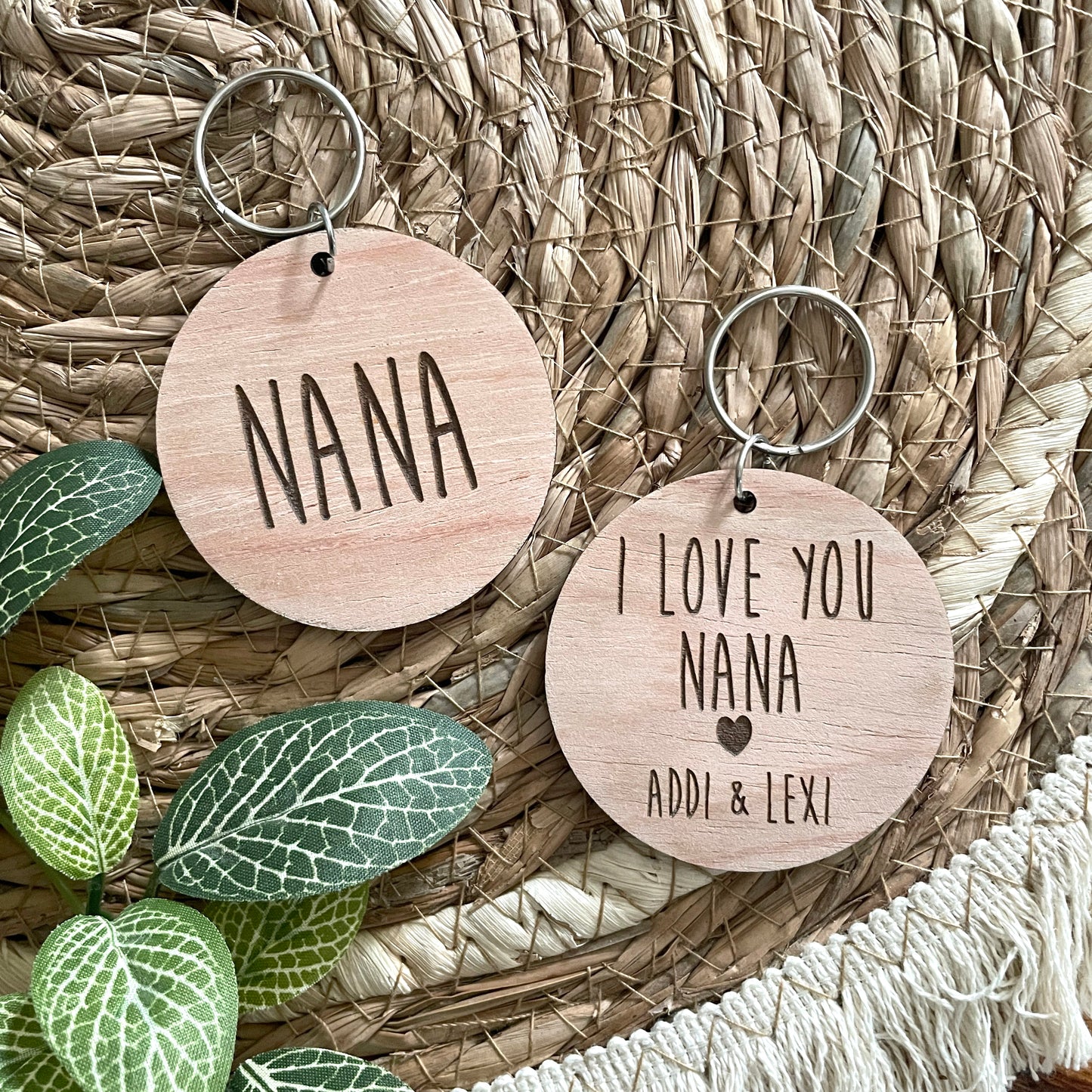 Personalized Engraved Wooden Keyring