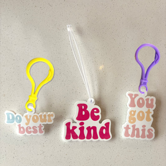Positive Vibes Bag Tags - Pack of 3