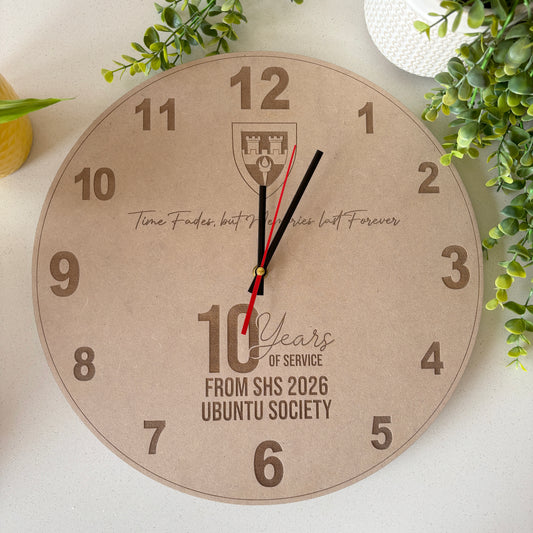 Farewell, Service Awards Personalized Engraved Clock