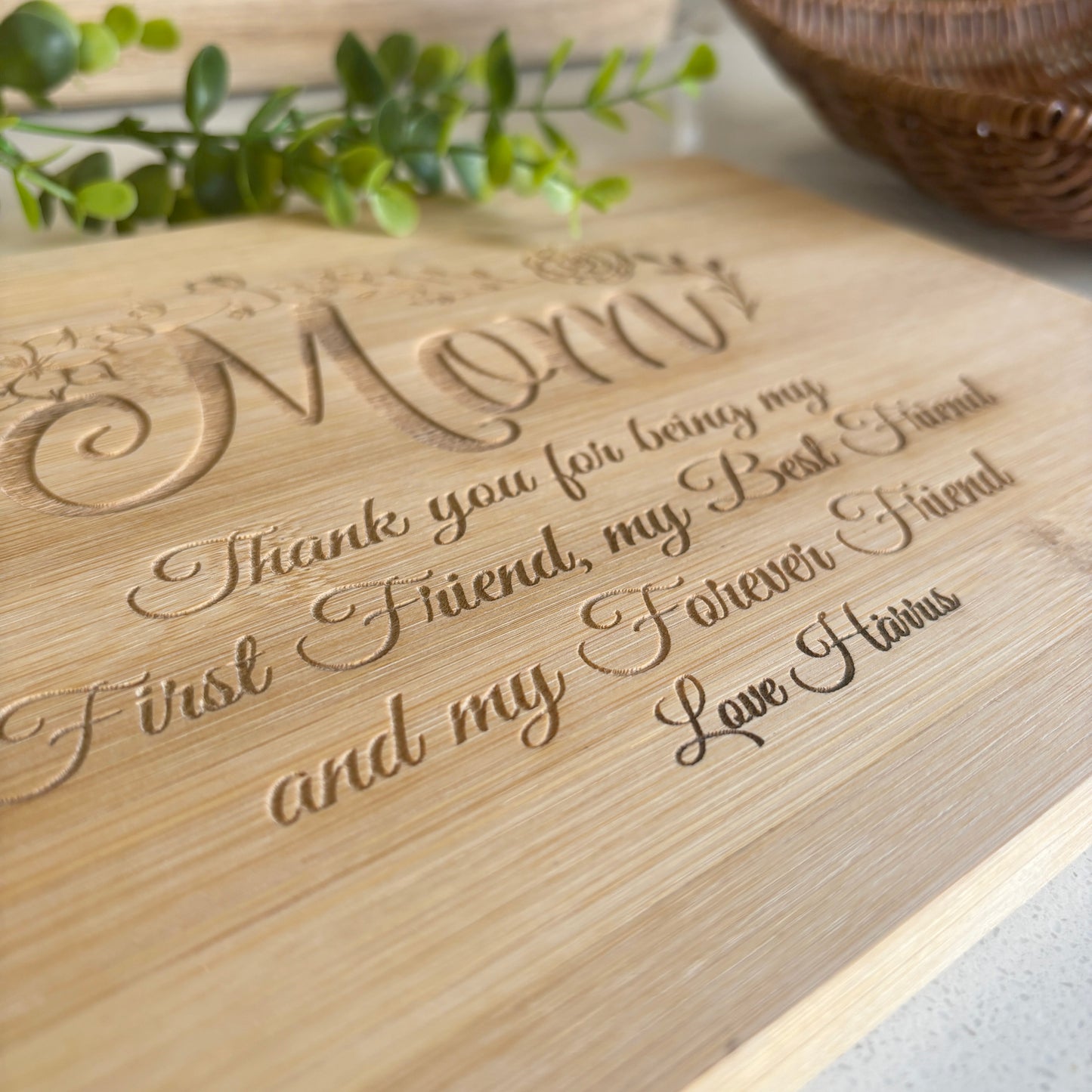 Mom Personalized Engraved Cutting Board