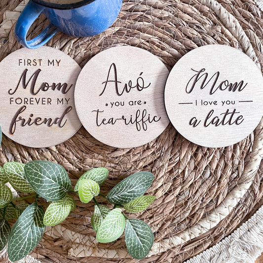 Engraved Mom/Granny Coasters