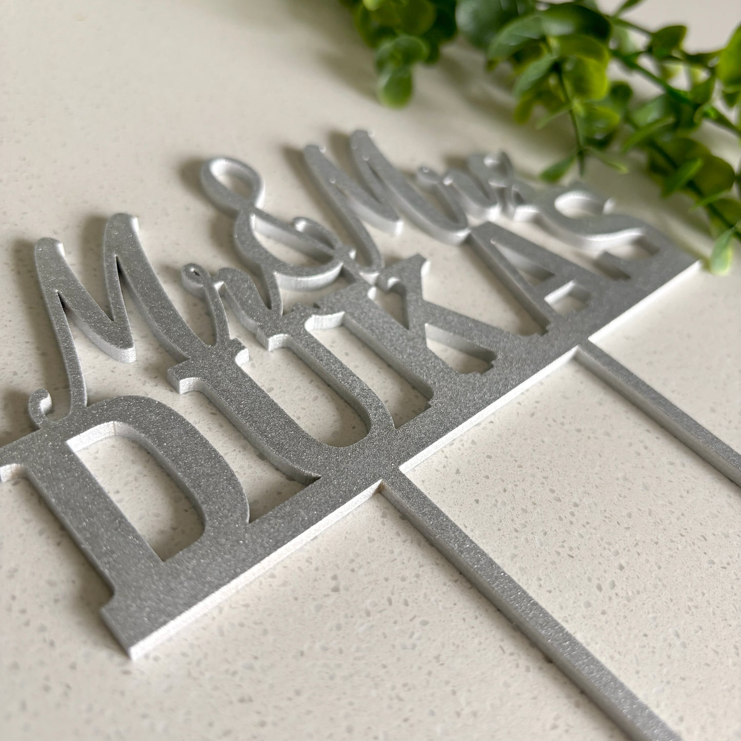 Mr & Mrs Personalized Cake Topper