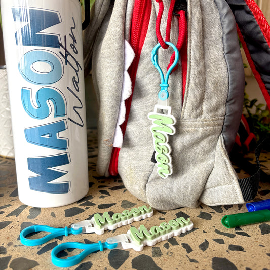 Personalised Acrylic School Bag Tag