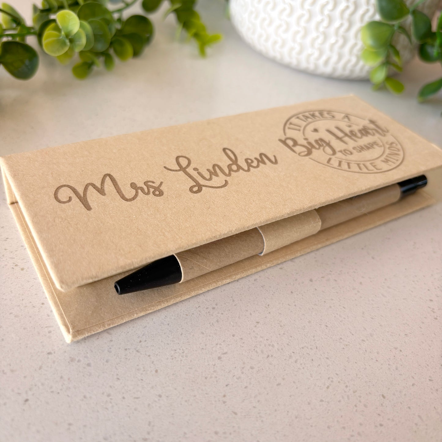 Teacher Appreciation Gift, Personalized Memo Set