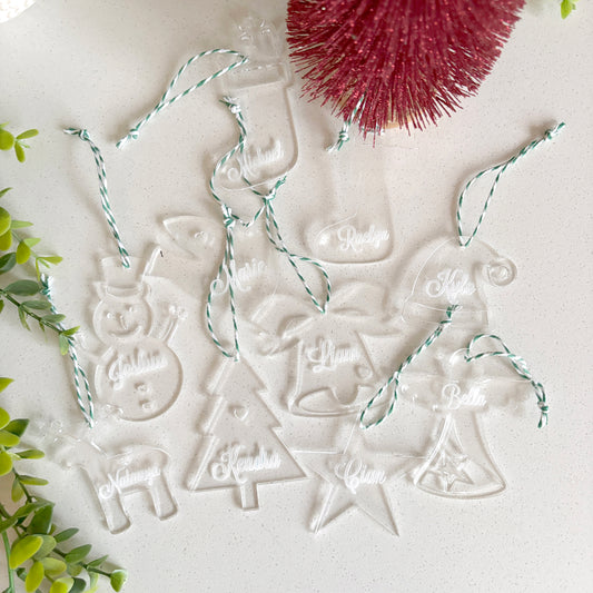 5 for R120 – Acrylic Personalised Christmas Decorations