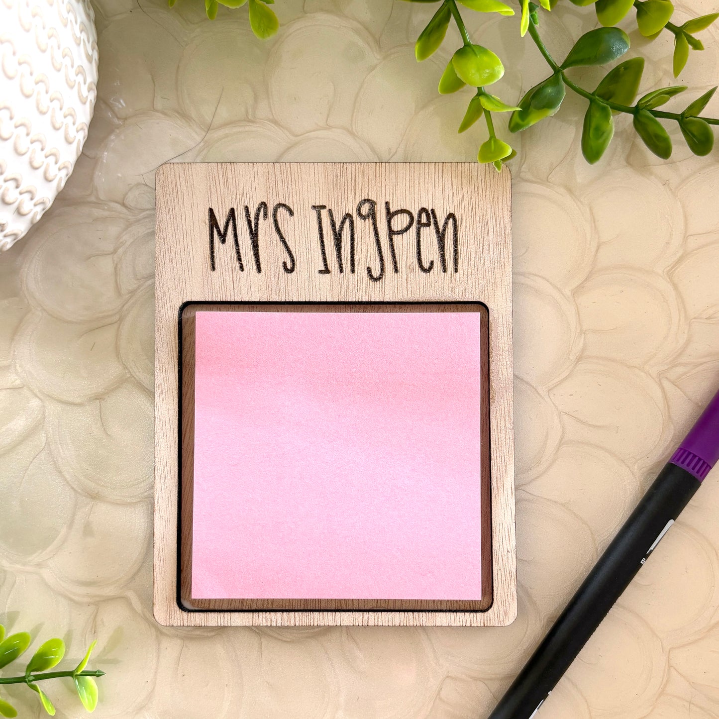 Teacher Appreciation Gift, Post-it Note Holder with post it pad