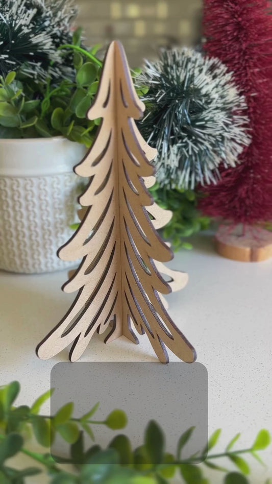 3D Wooden Lasercut Christmas Tree