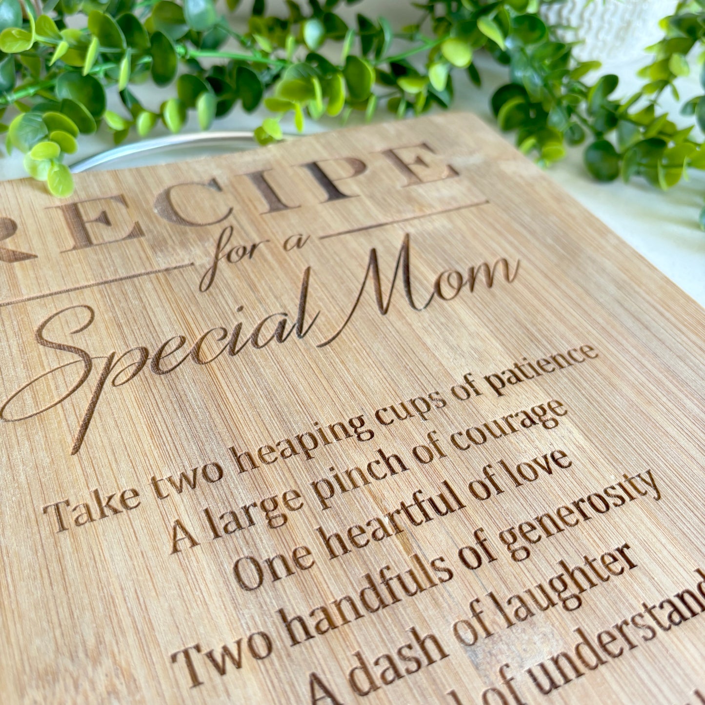 Recipe Personalised engraved cutting board