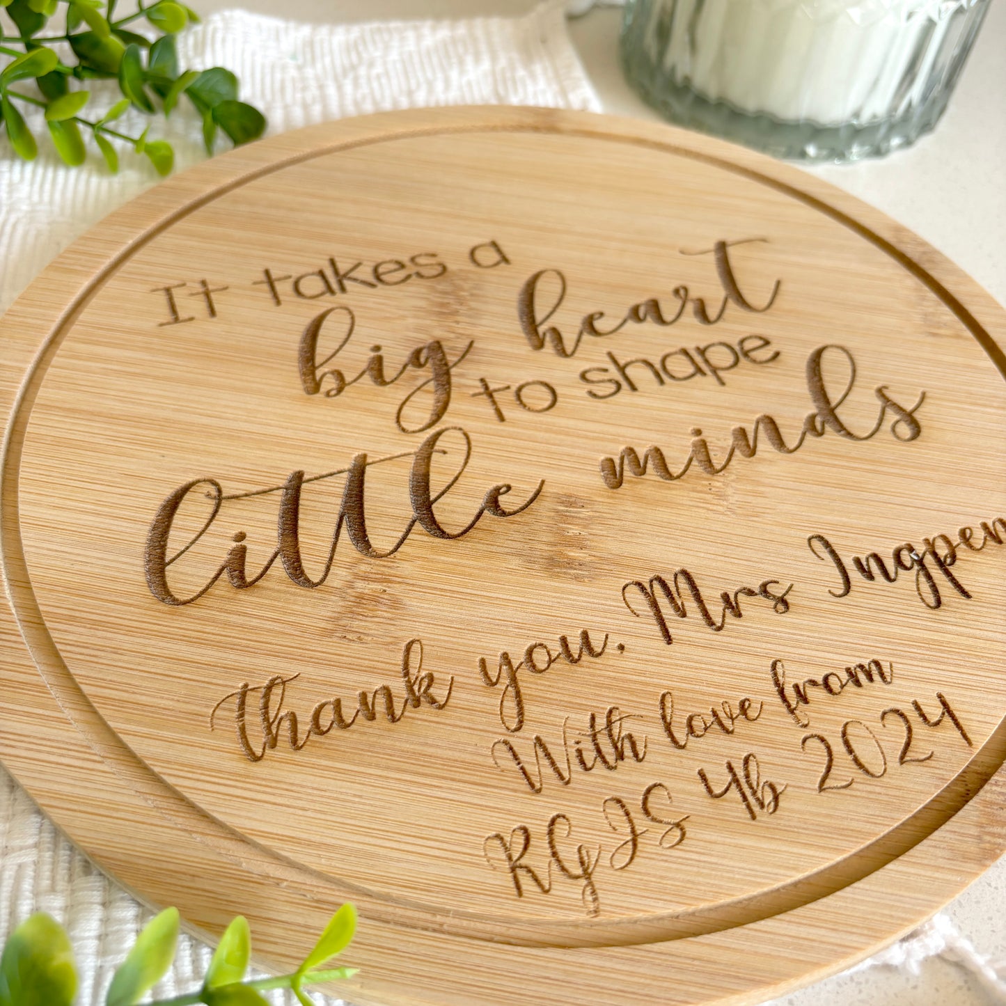 Personalized Teacher Engraved Server; Teacher appreciation gifts