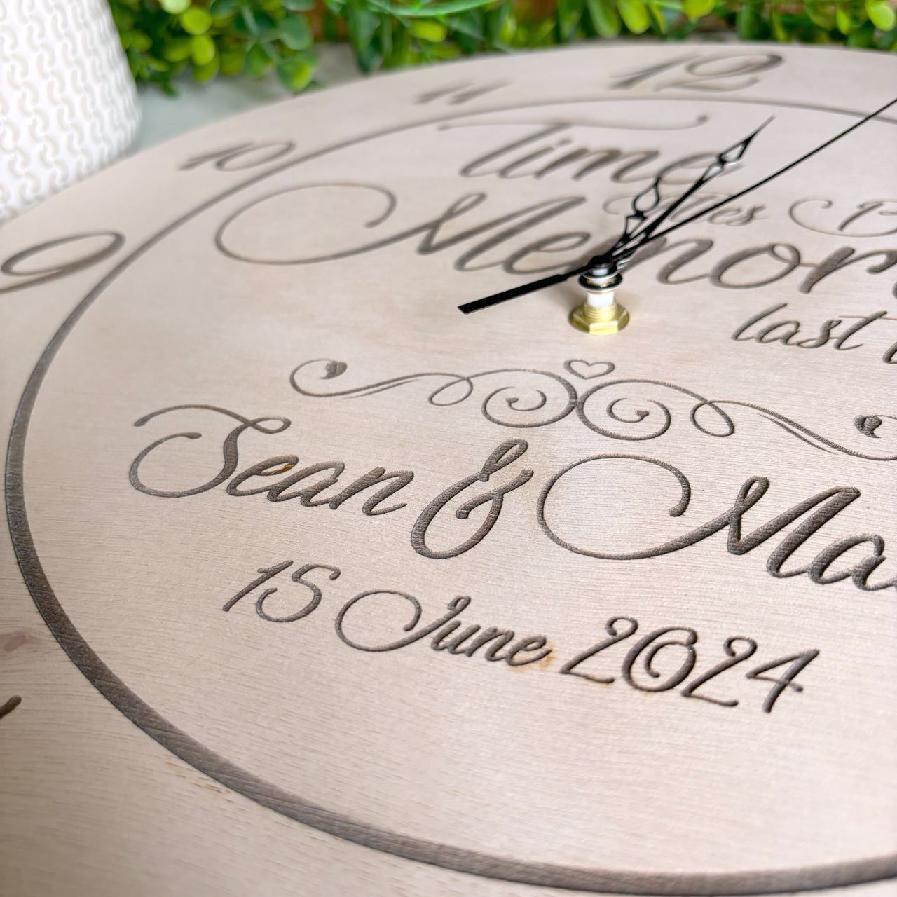 Time Flies but Memories Last Forever Personalized Engraved Clock