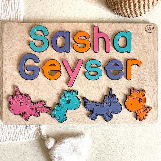 Personalized UNICORN Name, Surname and Theme Personalised Puzzle