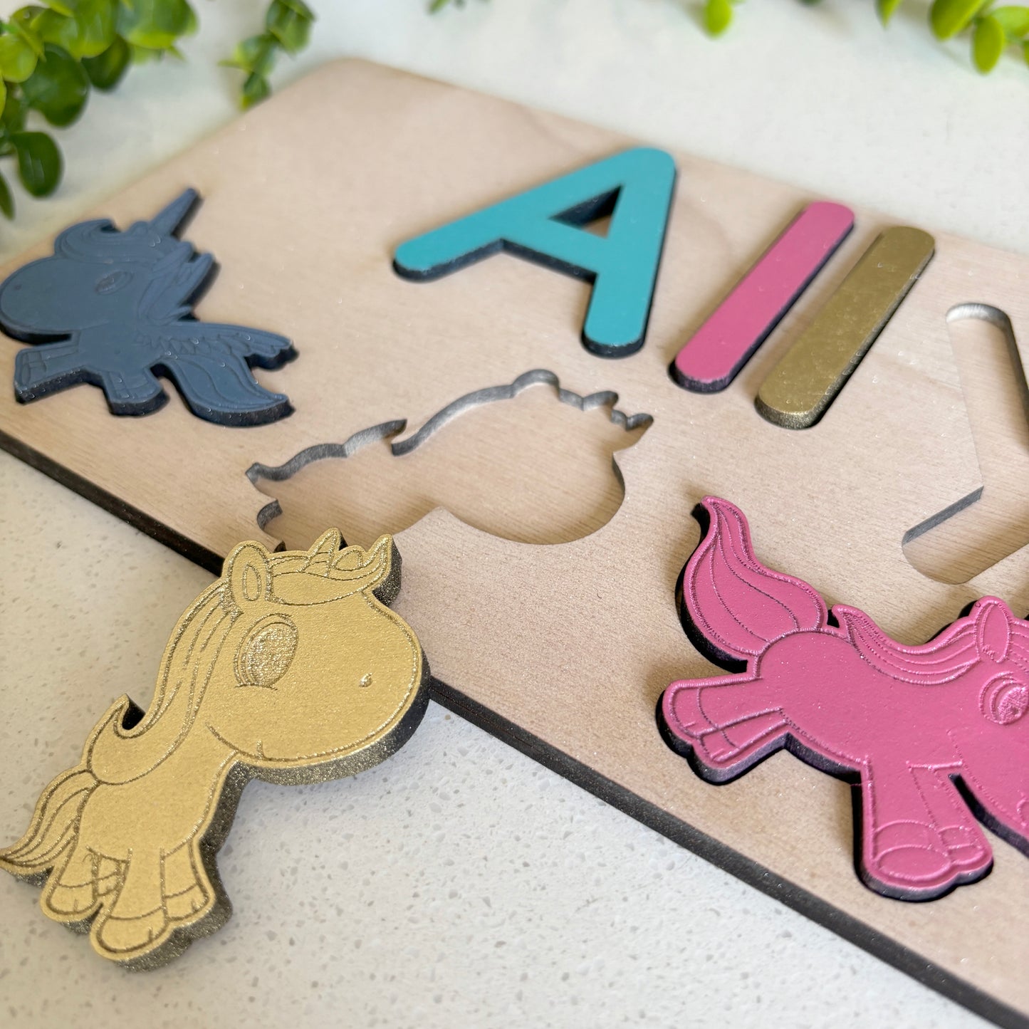 Personalized UNICORN Name and Theme Puzzle