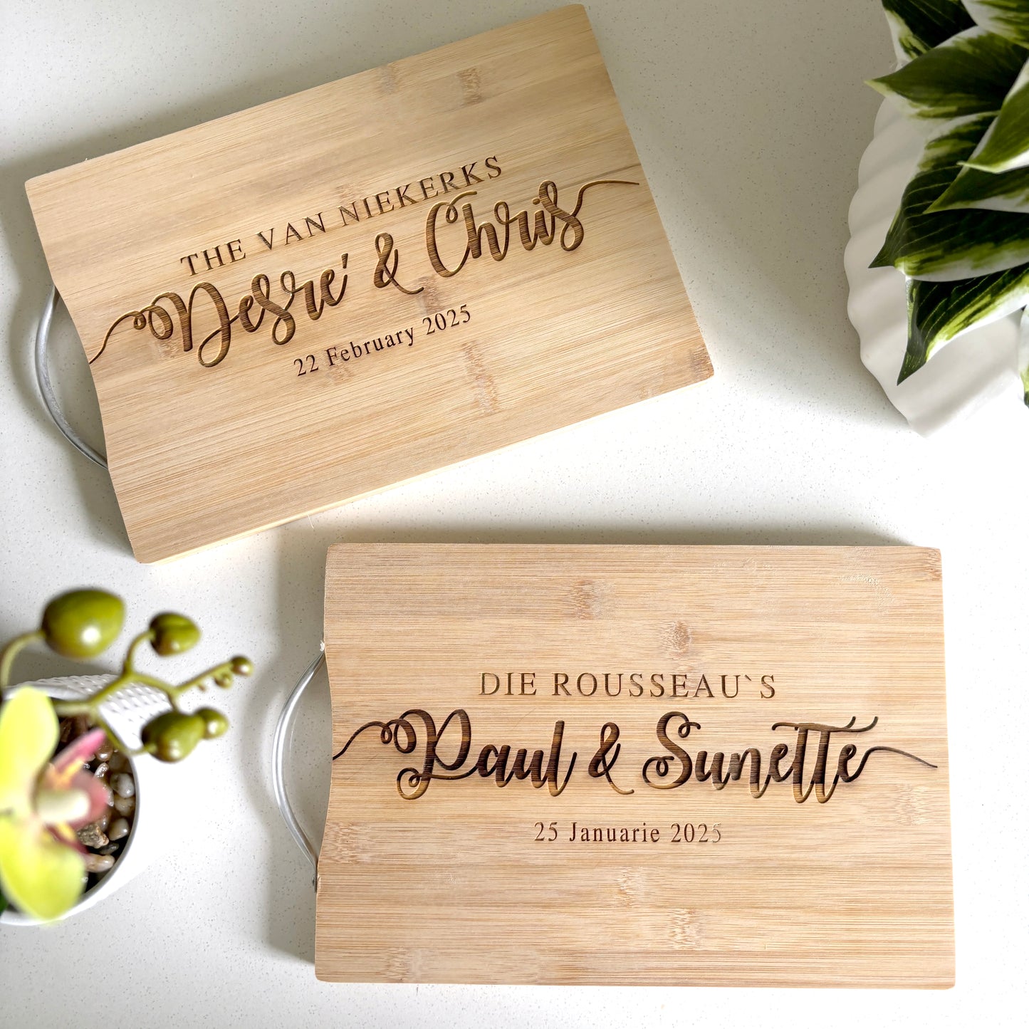 Engraved Personalised Cutting Board; Wedding Gifts