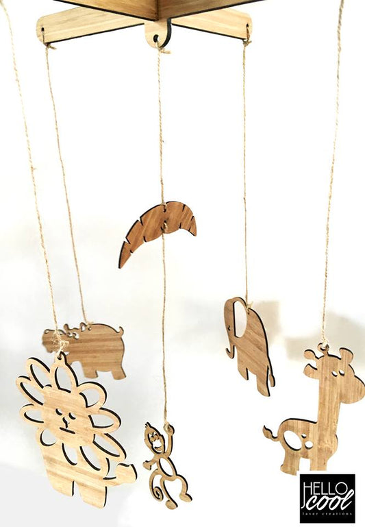 Jungle baby mobile