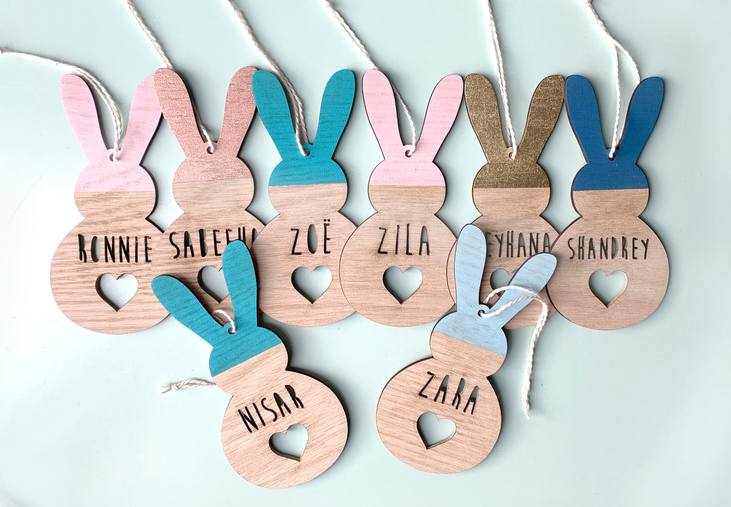 Personalised Dipped Bunny Decor; Personalised Easter bunnies