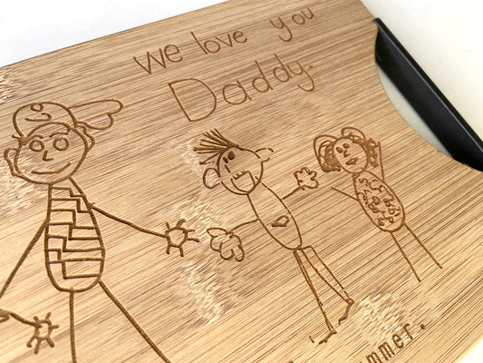 Your Own childs Drawing Personalized Cutting Board