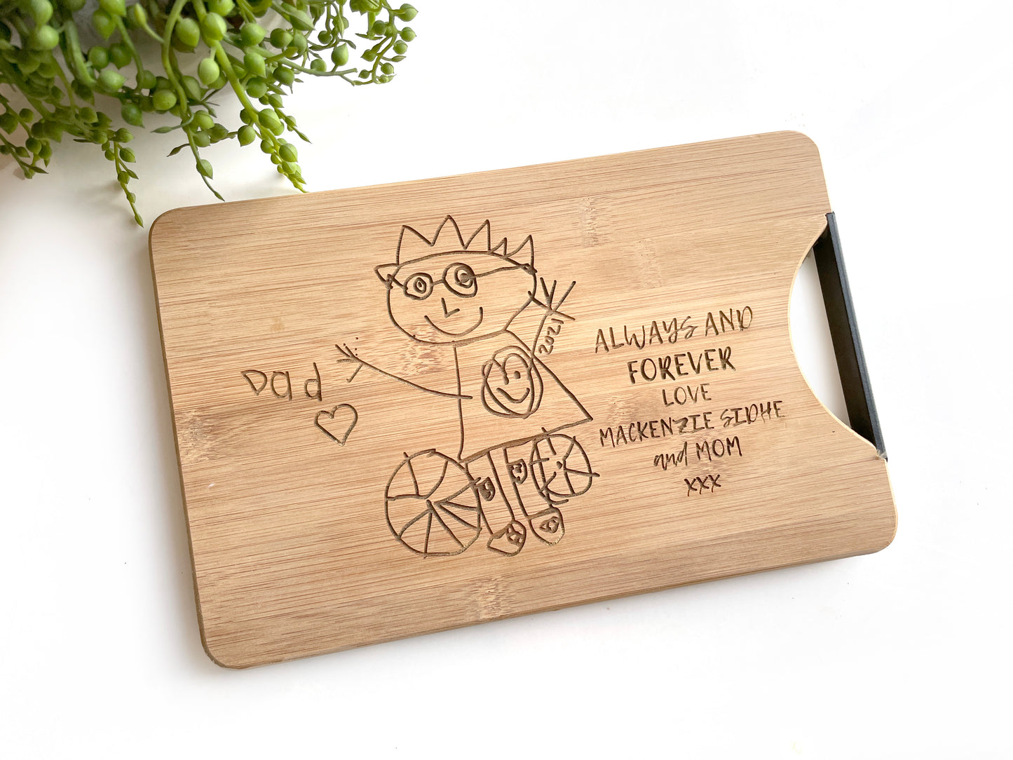 Your Own childs Drawing Personalized Cutting Board