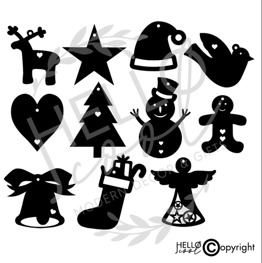 5 for R120 – Acrylic Personalised Christmas Decorations