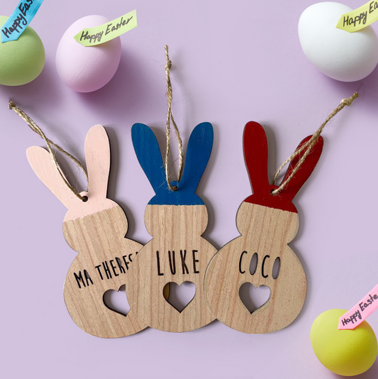 Personalised Dipped Bunny Decor; Personalised Easter bunnies