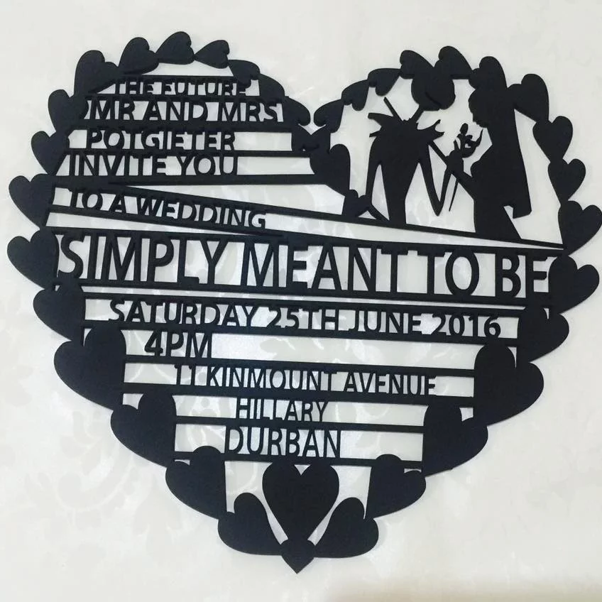 Wooden Lasercut Invite