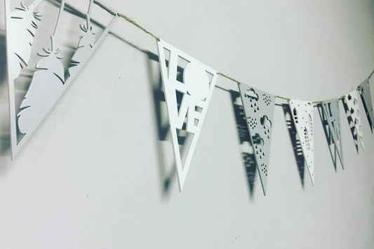 Wooden Laser Cut Bunting