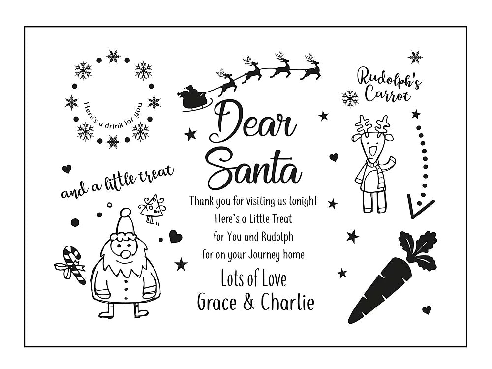 Personalised engraved Santa Cutting Board