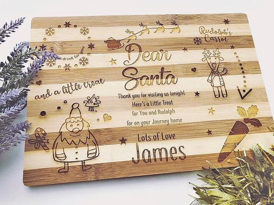 Personalised engraved Santa Cutting Board