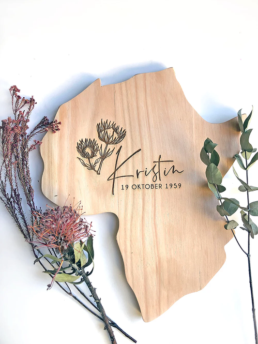 Africa Shaped Cutting Board