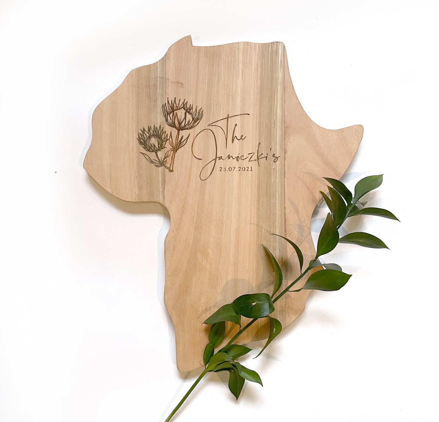 Africa Shaped Cutting Board