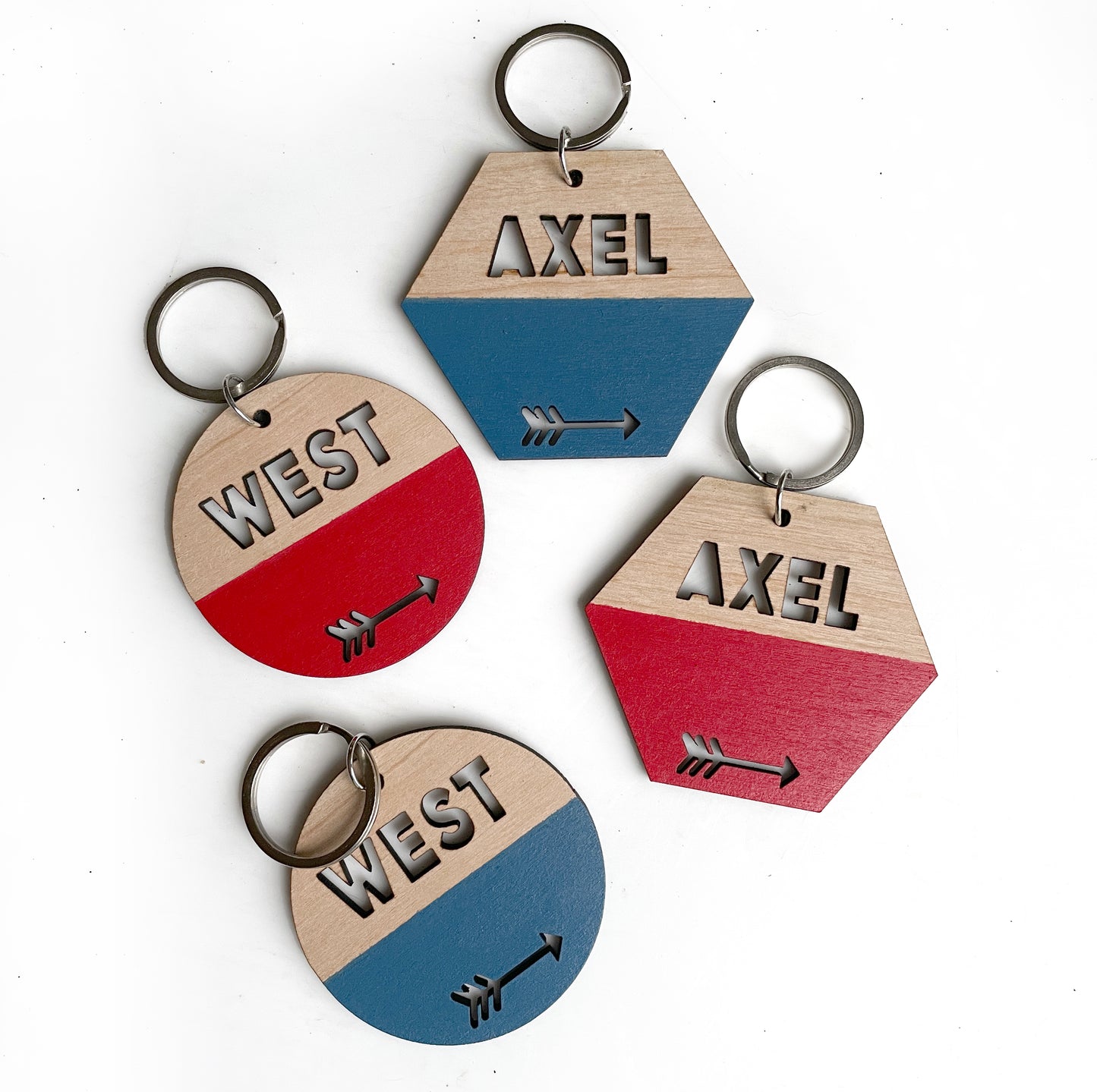 Dipped Wooden Bag Tags Personalized with any name