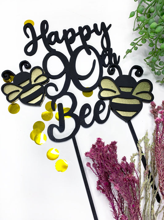 Bee birthday topper