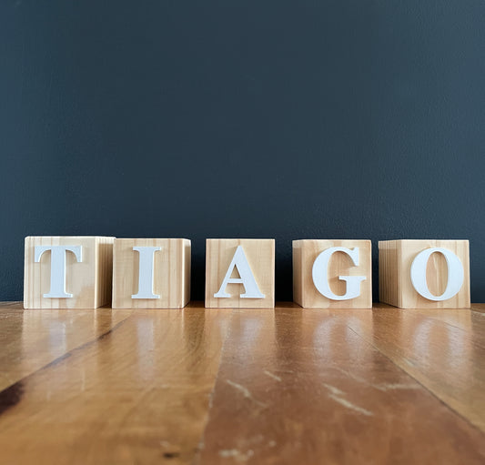 Personalized Wooden Blocks with Laser Cut Letters