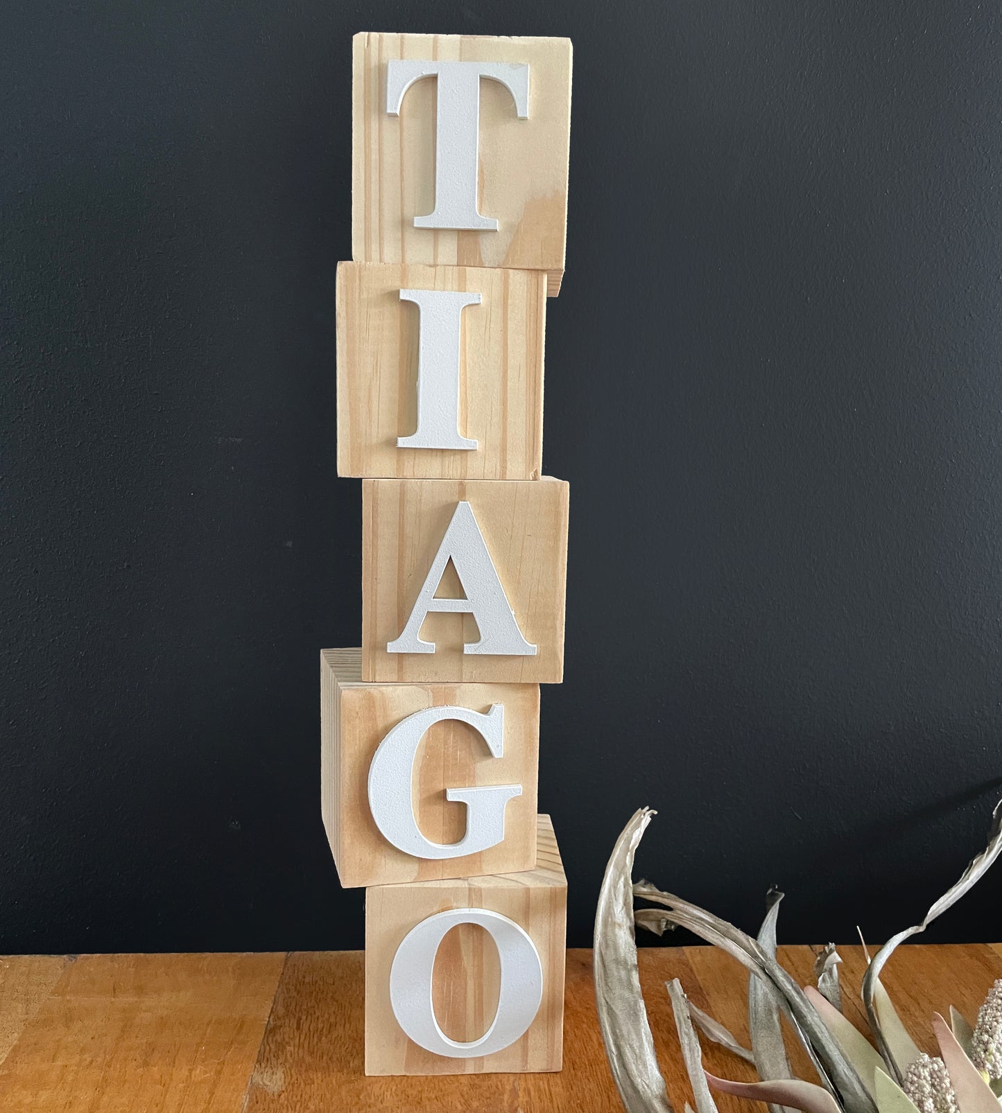 Personalized Wooden Blocks with Laser Cut Letters