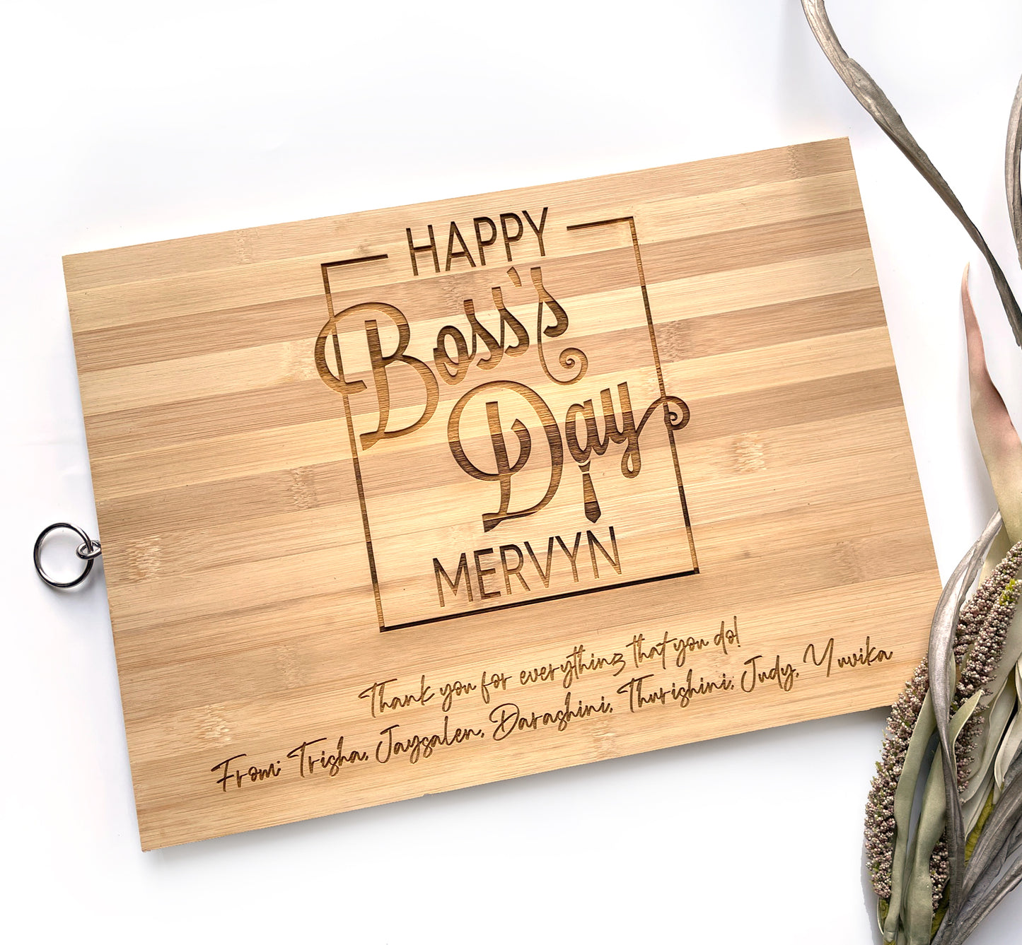 Happy Boss's Day personalised cutting board