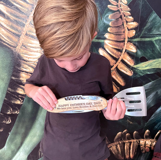 Engraved Foldable Braai Cutlery Tool