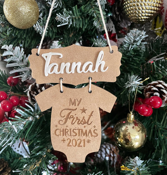 Personalised First Christmas Decoration