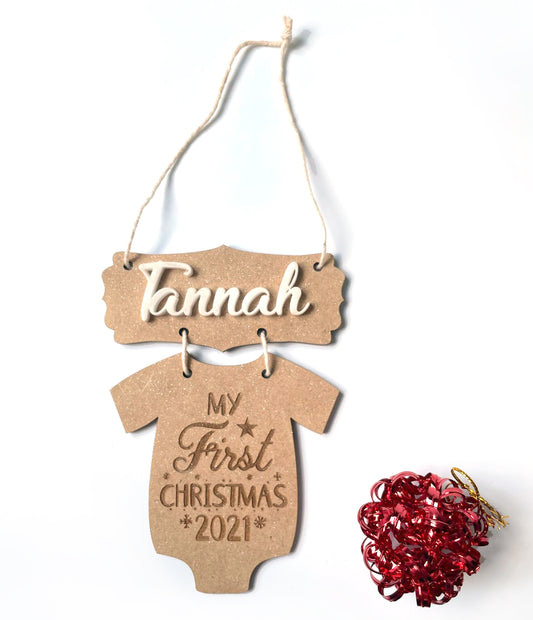 Personalised First Christmas Decoration