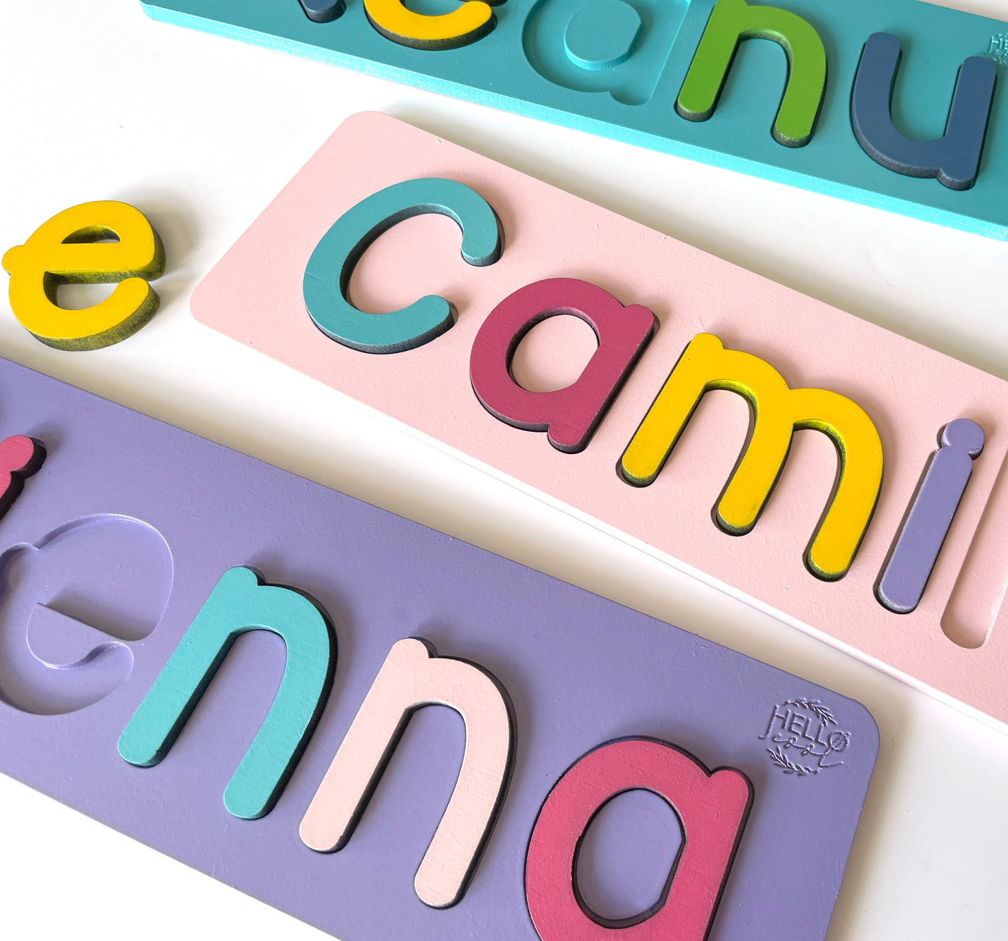 Personalized SINGLE NAME Puzzles - Coloured Base