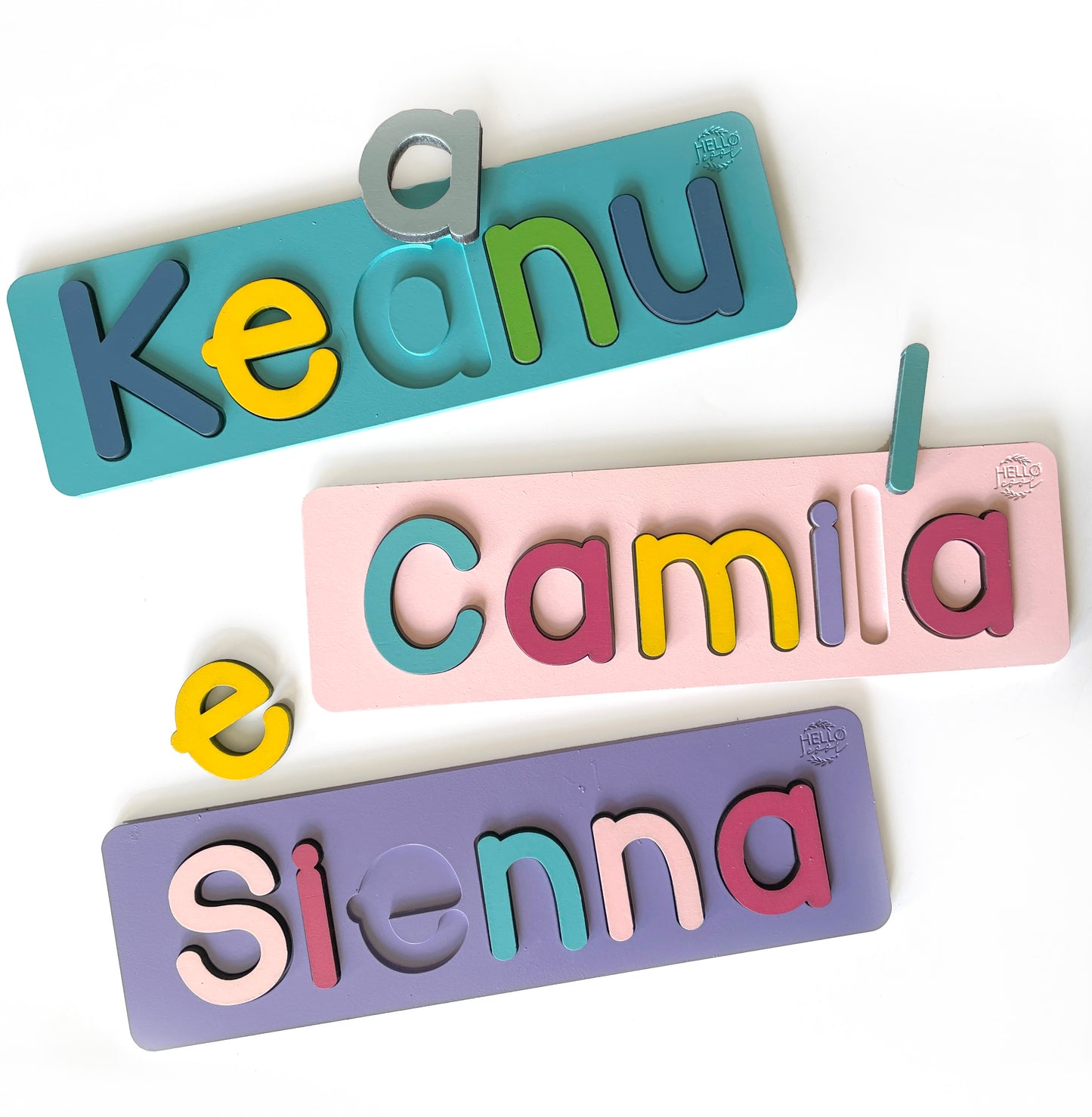Personalized SINGLE NAME Puzzles - Coloured Base